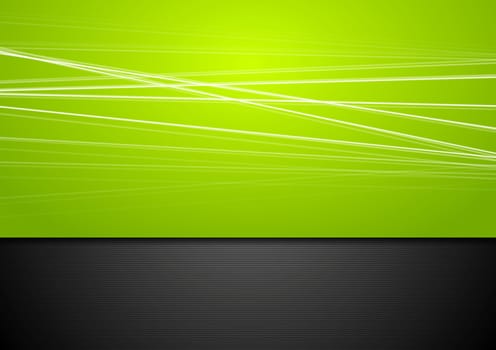 Abstract green background with smooth lines