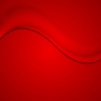 Bright red vector wavy blurred background
