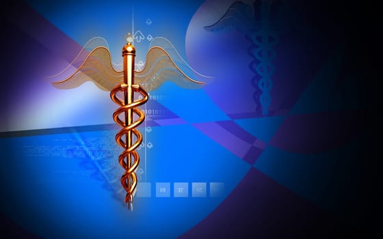 Digital illustration of Medical symbol in colour background