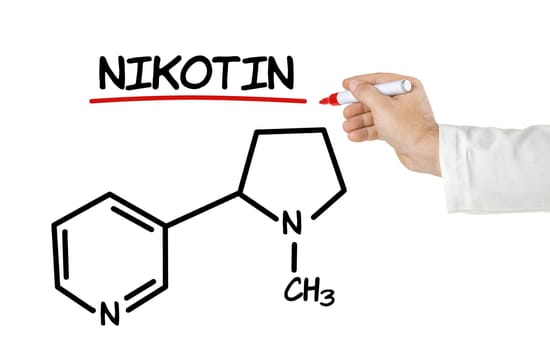 Chemical structural formula of nicotine