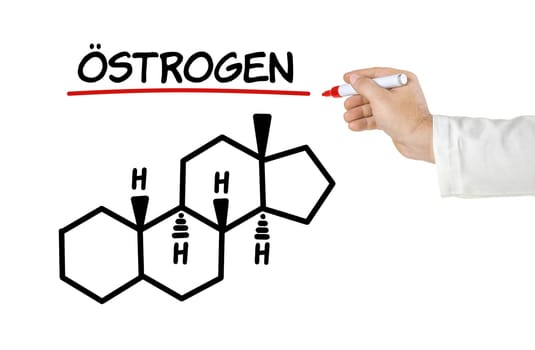 Chemical structural formula of estrogen
