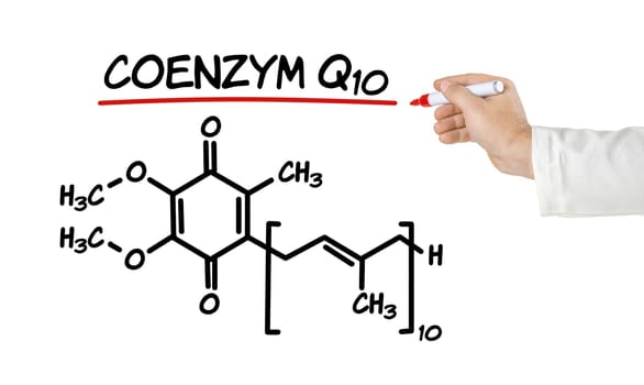 Chemical structural formula of coenzyme Q10