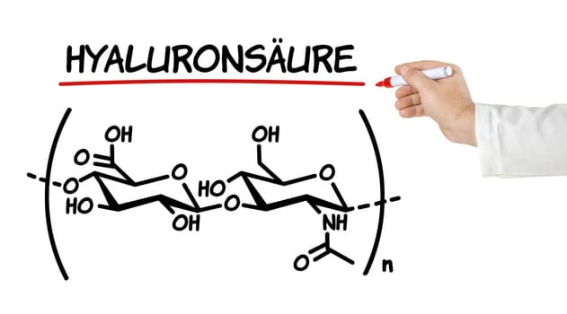Chemical structural formula of hyaluronic acid