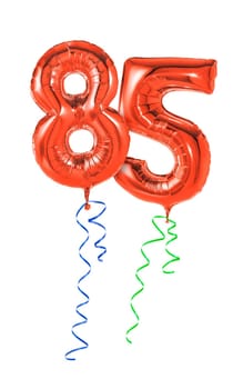 Red balloons with gift ribbon - number 85