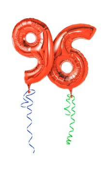 Red balloons with gift ribbon - number 96