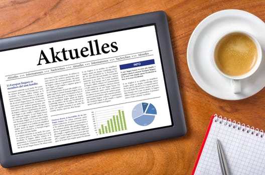 Tablet on desk - Current