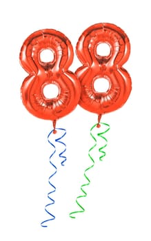 Red Balloons with Gift Ribbon - Number 88