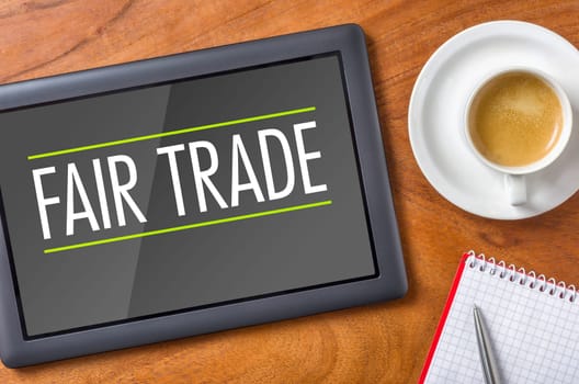 Tablet on desk - Fair Trade