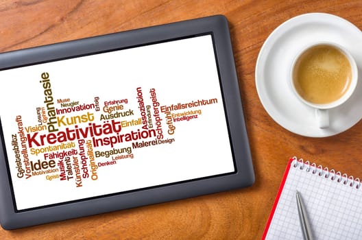 Tablet on desk - Creativity