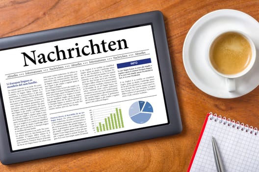 Tablet on desk - News