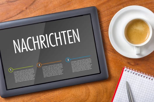 Tablet on desk - News