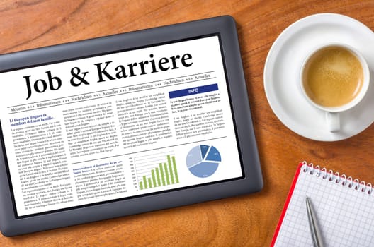 Tablet on desk - Job and career