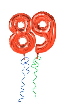 Red Balloons with Gift Ribbon - Number 89