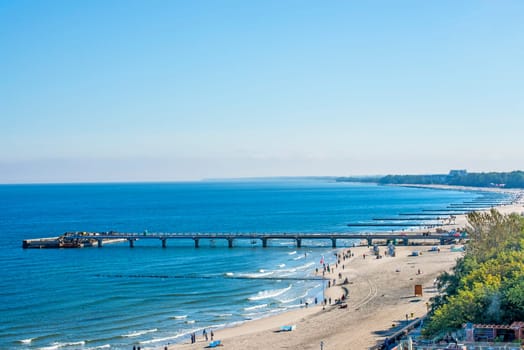 Baltic Sea beach of Kohlberg,Poland,Panorama