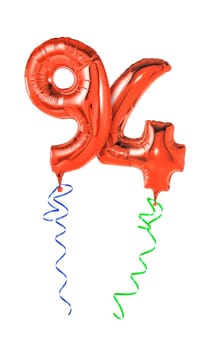 Red balloons with gift ribbon - number 94