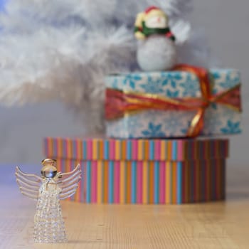 Christmas and New Year decoration. Selective focus. Creative background
