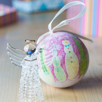 Christmas and New Year decoration. Selective focus. Creative background