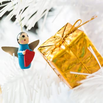 Christmas and New Year decoration. Selective focus. Creative background