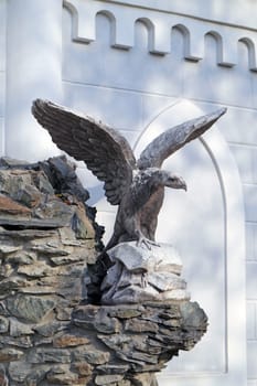 big beautiful statue of an eagle with spread wings