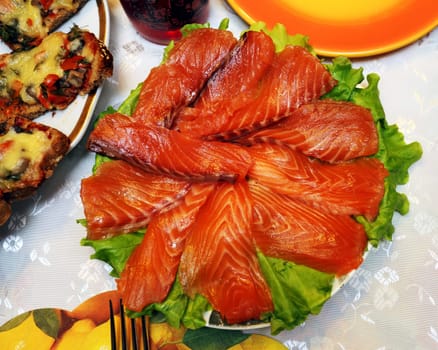 red fish on a celebratory table home