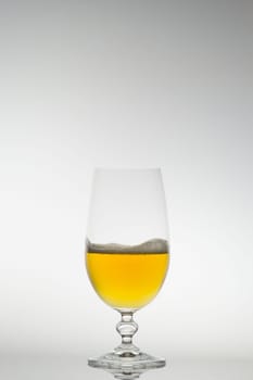 Beer in a glass with very little foam