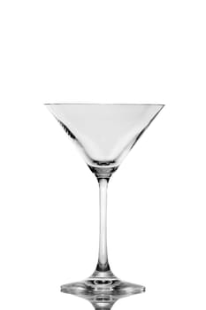 Empty Martini glass isolated on white