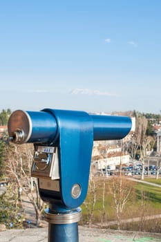 Coin Operated Telescope for sightseeing Italian city of Udine