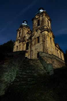 The Church of the Visitation - Skoky. In the extinct village Skoky - Maria Stock - on-site chapel with miraculous painting of the Virgin Mary was in the years 1736 - 1738 built a large Baroque church - The Pilgrimage Church of the Visitation. Last repaired in the 1903, ruined after 1945. In the early 21st century repeatedly plundered and devastated.
