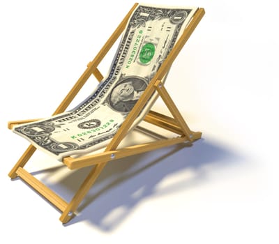 Folding chair with 1 dollar