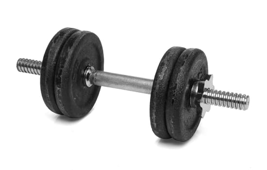 Dumbbell isolated over white background