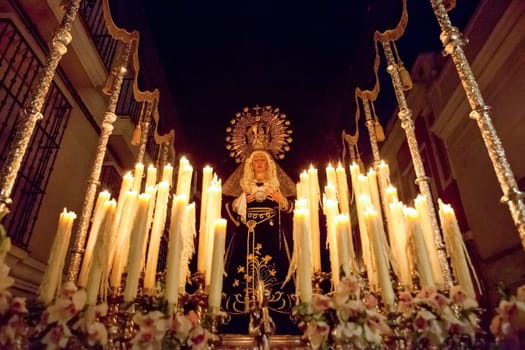 Holy Week float with Blessed Virgin Mary, Spain