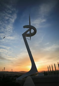 Top of the Montjuic Communications Tower in Barcelona