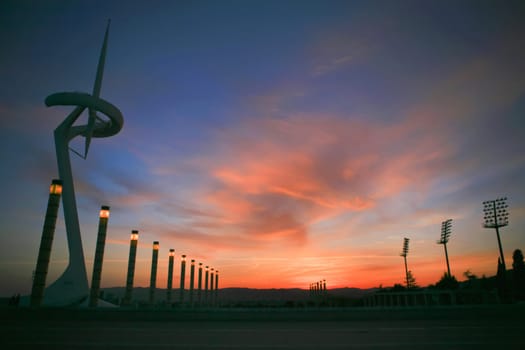 Top of the Montjuic Communications Tower in Barcelona