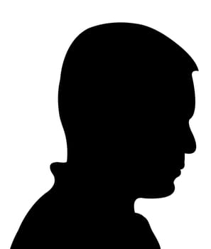 silhouette of a man head
