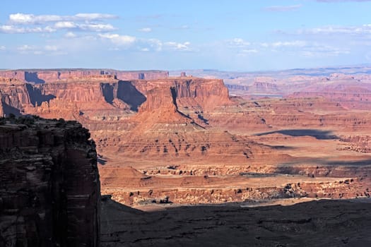 Evening Shadows Moving into the Canyon in Canyonlands National Park in Utah
