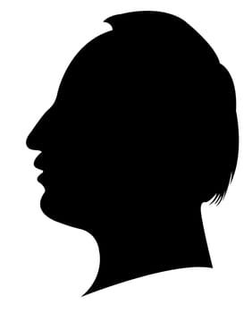 silhouette of a man head