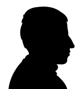 silhouette of a man head