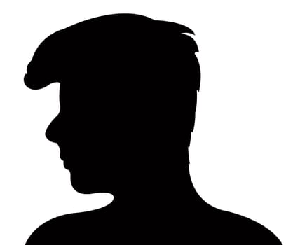 silhouette of a man head