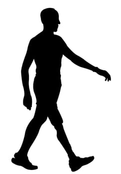man walking with one prothesis leg