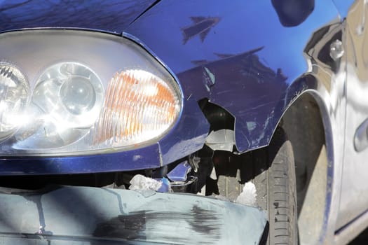 A traffic accident - accident car on the road