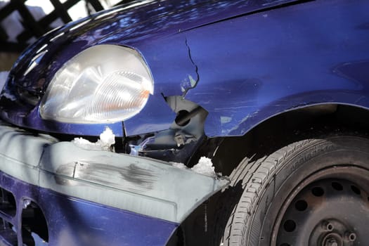 A traffic accident - accident car on the road