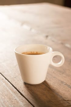 Cup of hot espresso shot, stock photo