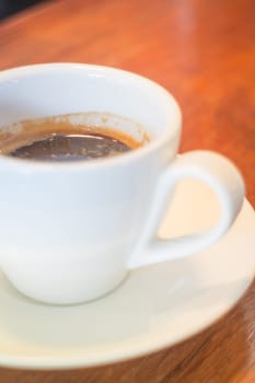 Cup of hot espresso shot, stock photo