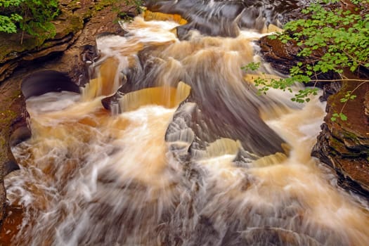 The Kettles Area of the Presque Isle River in Michigan