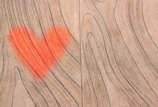 Gray cement texture grunge with image of red heart for design
