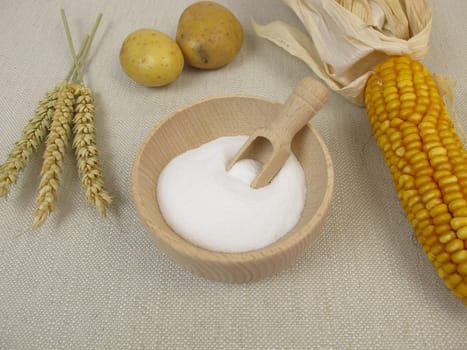 Glucose from corn,wheat or potatoes