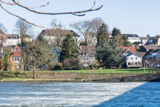 Skyline of the city of Essen Kettwig,Germany..