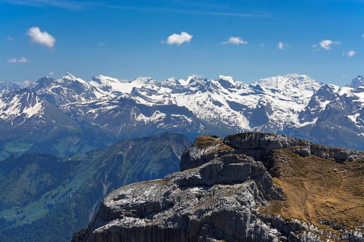 Pilatusridge with Central Swiss Alps