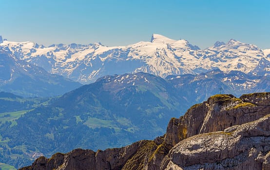 Pilatus ridge with a view to the Titlis