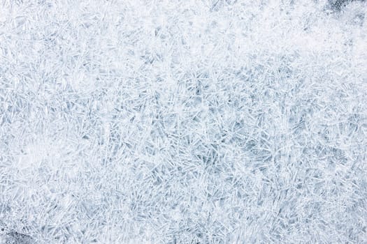 Frozen water texture shot from above
